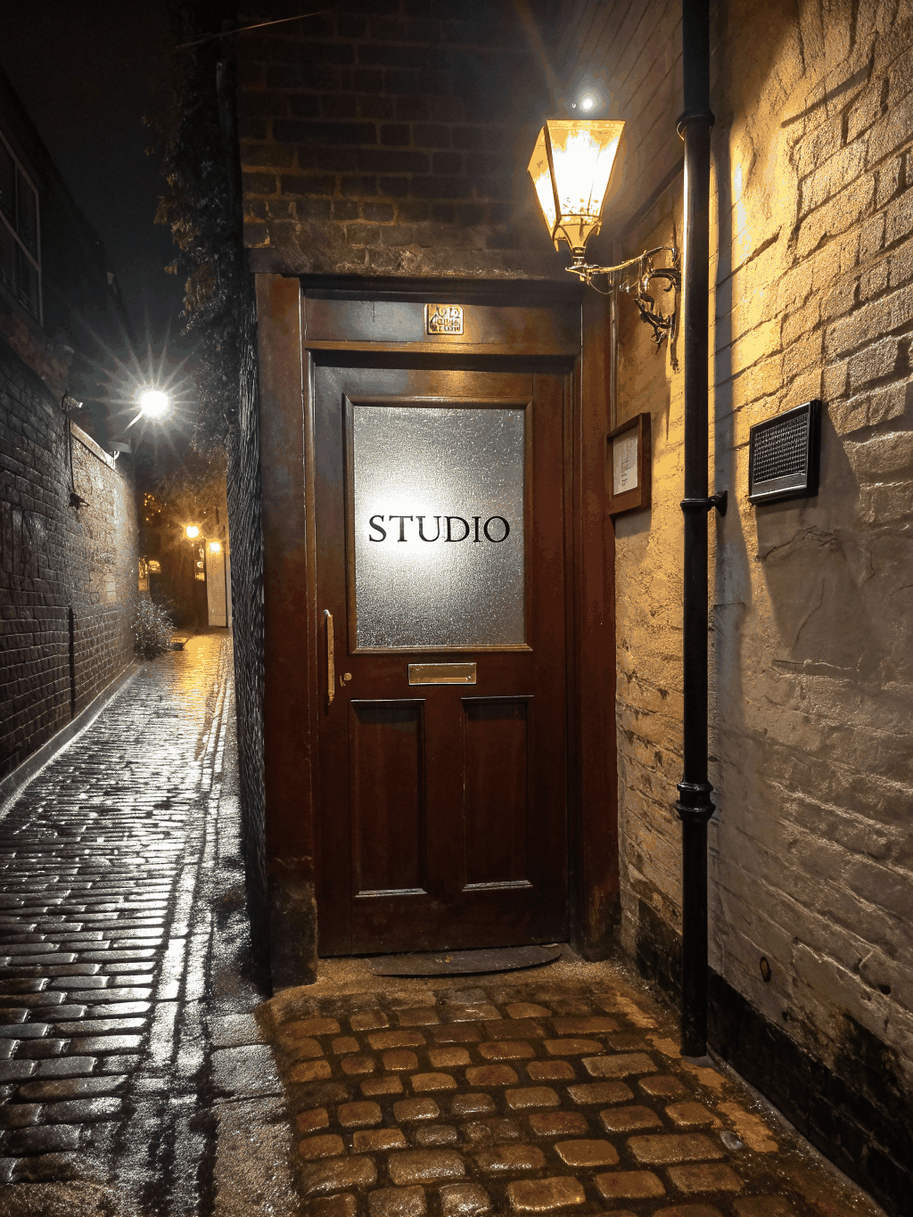 Studio door with On Air sign
